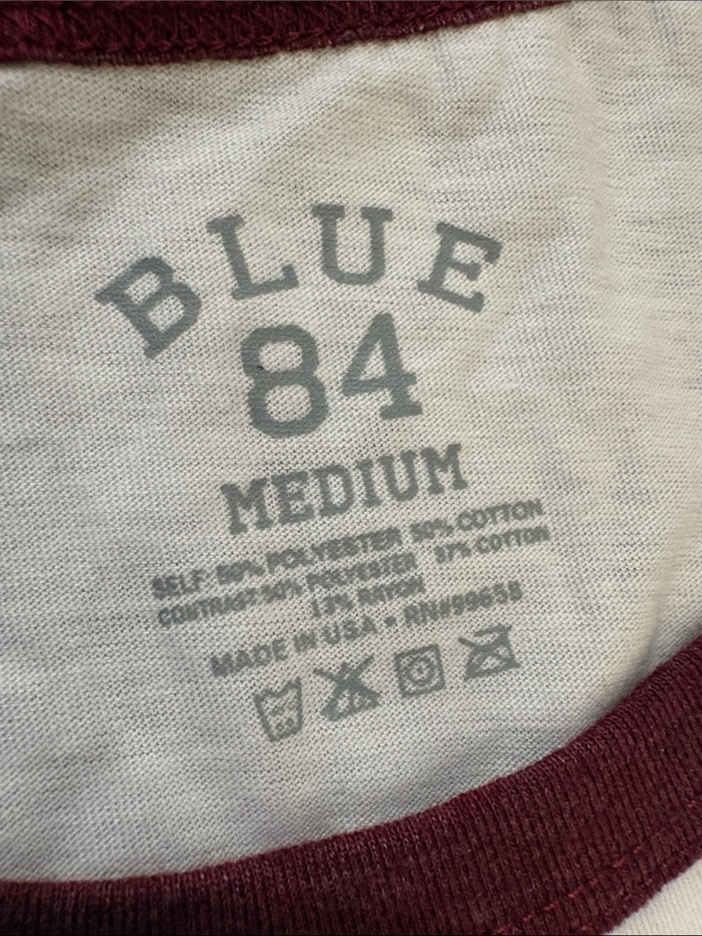 NWT [Blue 84] Minnesota Golden Gophers NCAA Ringer Tee Maroon/White Women’s M - Picture 9 of 9